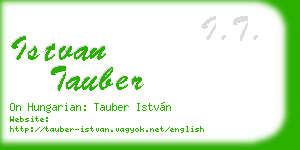 istvan tauber business card